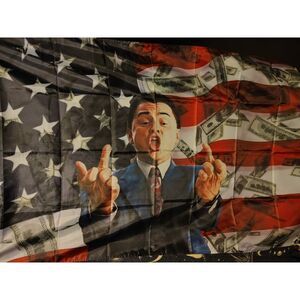 Wolf of Wall Street Middle Finger Leo Flag NEW 3x5ft